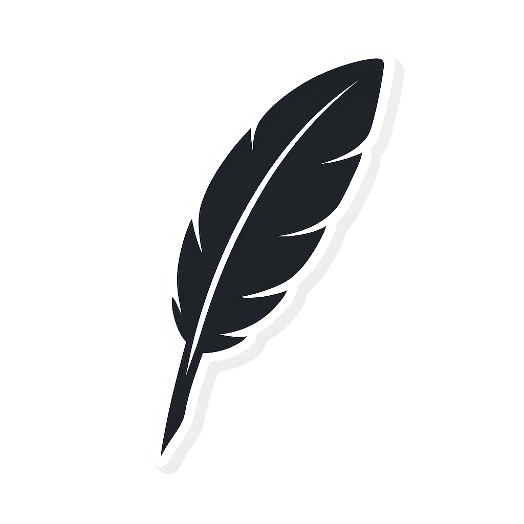 Illustration of a feather quill pen